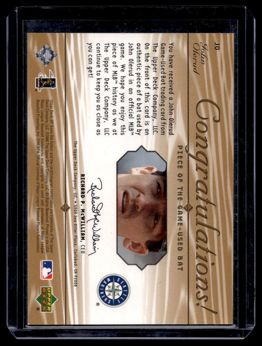 2001 SP Game Bat Edition - Piece of the Game - John Olerud #JO