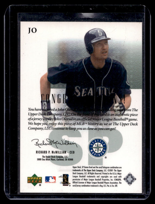 2001 Upper Deck SP Game Used Edition - Authentic Fabric - John Olerud #JO