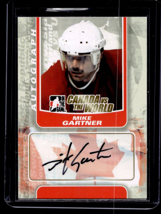 2011-12 In the Game Canada VS the World - Autographs - Mike Gartner #A-MGAR