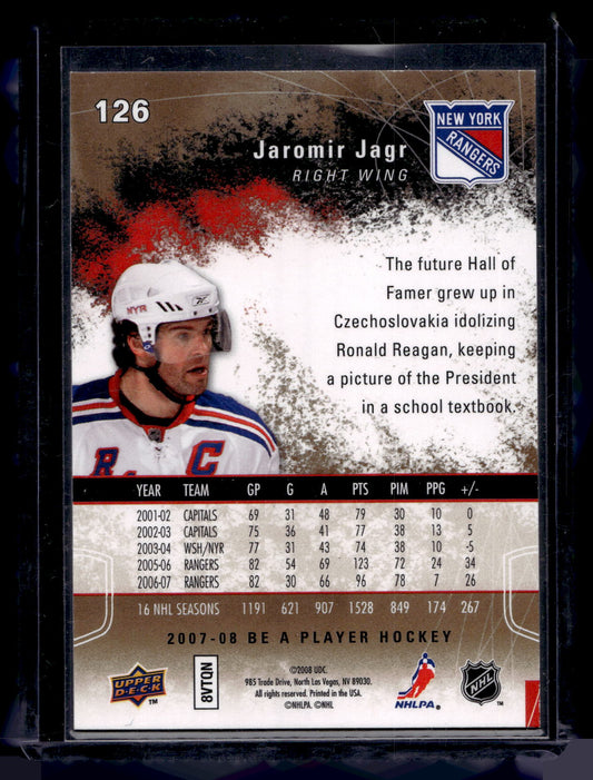 2007-08 Upper Deck Be a Player - Player's Club - Jaromir Jagr #126 /99