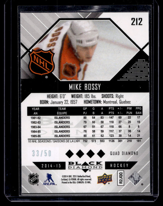 2014-15 Upper Deck Black Diamond - Star Rubies - Mike Bossy #212 /50