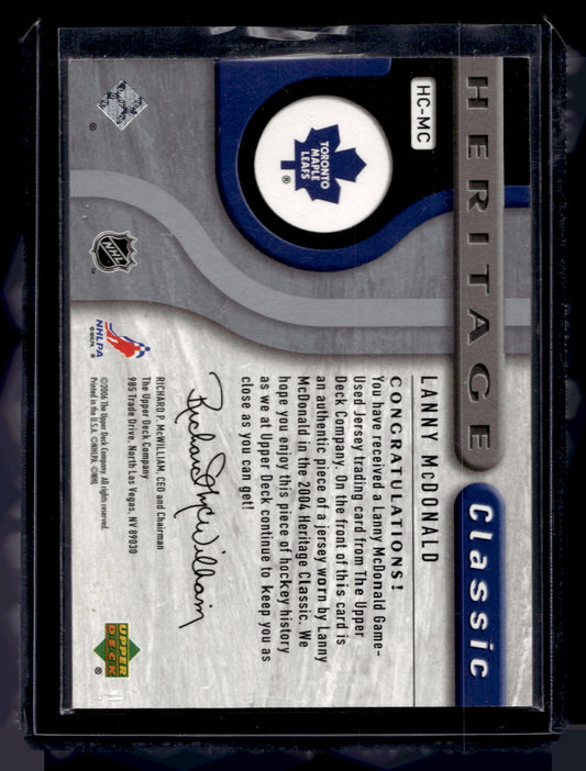 2005-06 Upper Deck SP Game Used Edition - Heritage Classic Jersey - Lanny McDonald #HC-MC /100