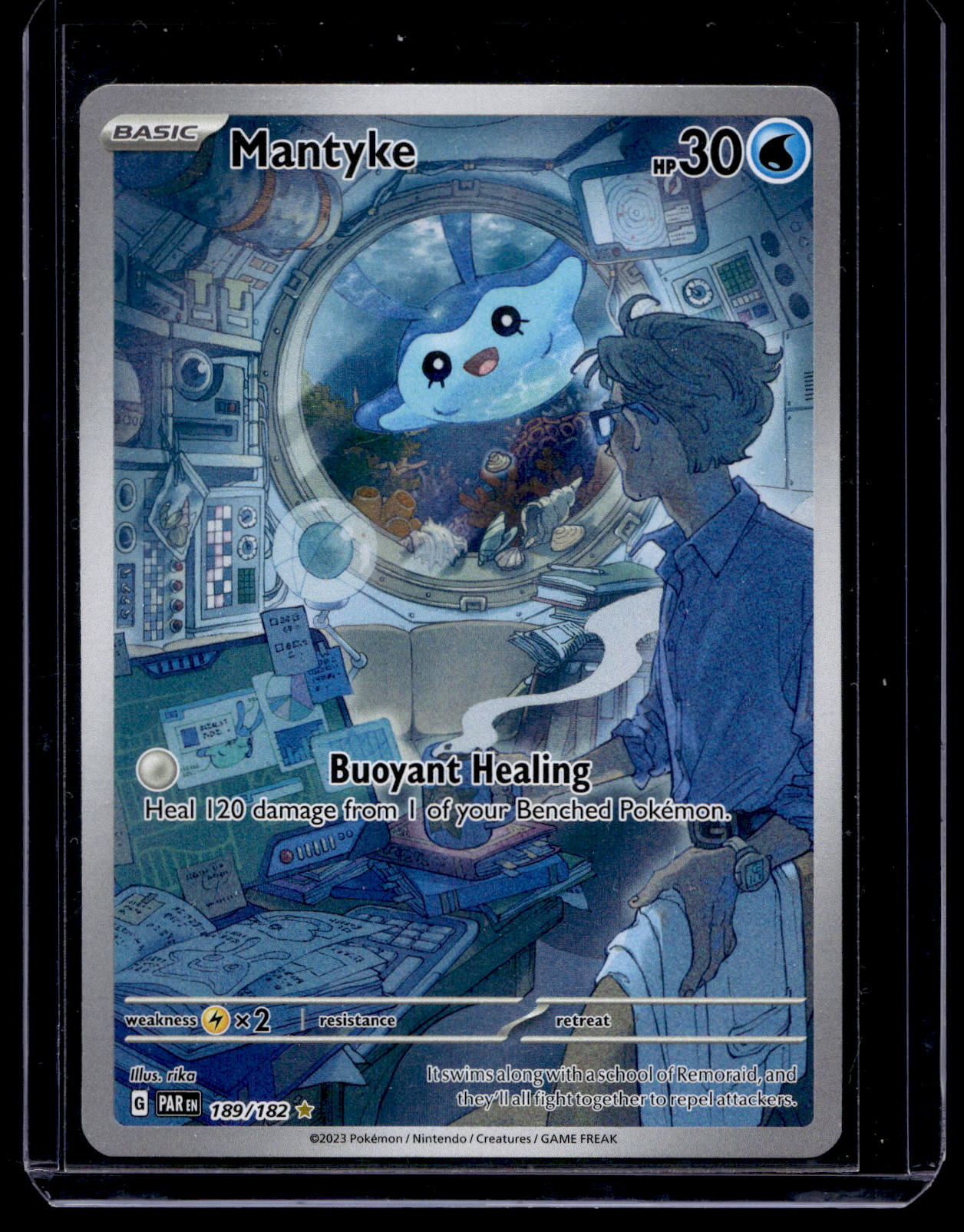 2023 Pokemon Scarlet & Violet - Paradox Rift - Illustration Rare - Mantyke #189