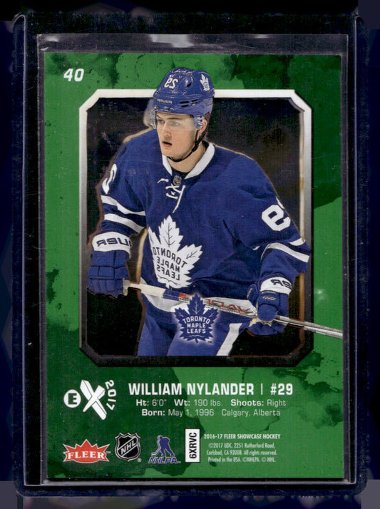 2016-17 Upper Deck Fleer Showcase - EX-2017 - Rookies - William Nylander #40 RY