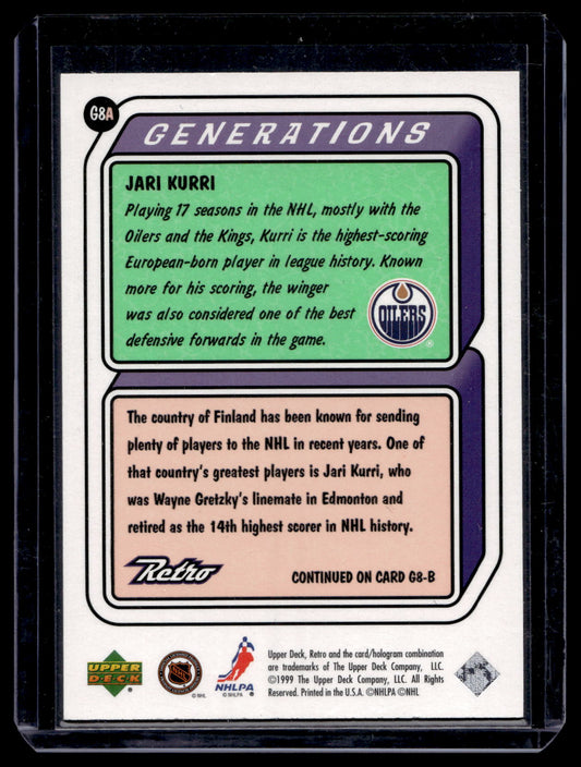 1999-00 Upper Deck Retro - Generations - Level 2 - Jari Kurri #G8A /500