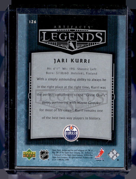 2005-06 Upper Deck Artifacts - Pewter - Legends - Jari Kurri #126 /100