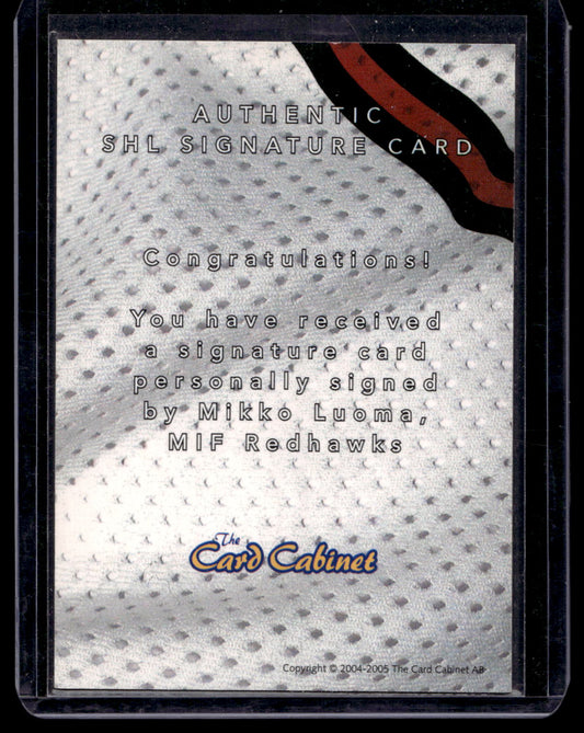 2004-05 SHL Signatures - Mikko Luoma