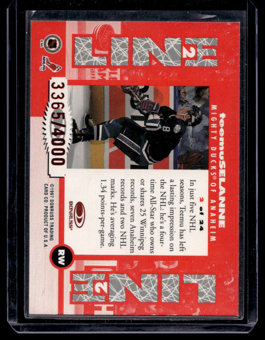 1997-98 Donruss - Line 2 Line - Teemu Selanne #2 /4000