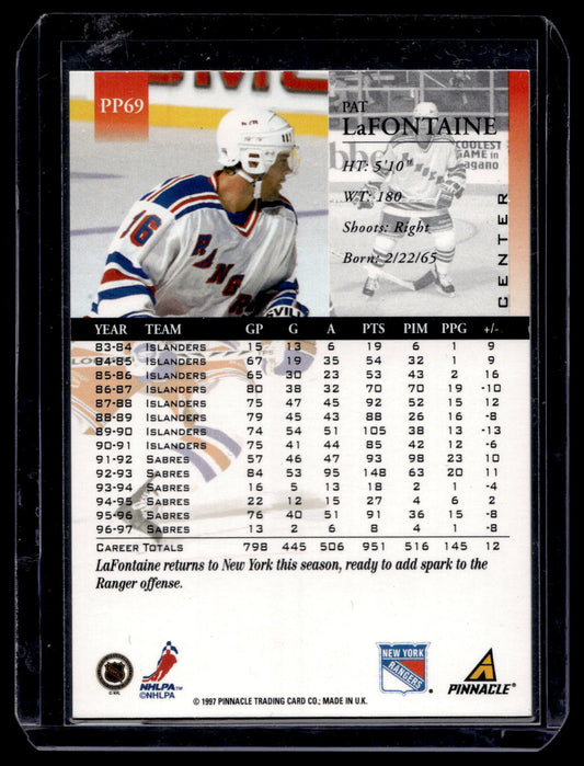 1997-98 Pinnacle - Artist Proof - Pat LaFontaine #PP69