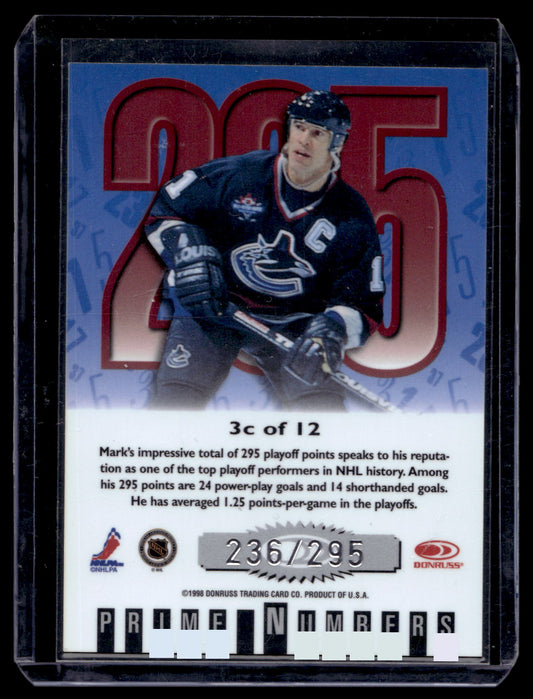 1997-98 Donruss Elite - Prime Numbers - Mark Messier #3c /295