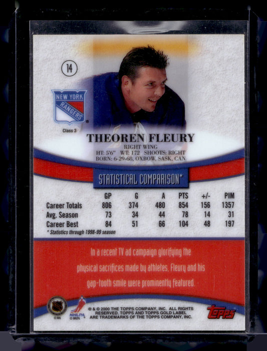 1999-00 Topps Gold Label - Class 3 - Theoren Fleury #14