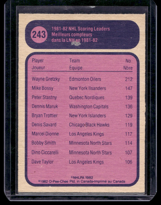 1982-83 O-Pee-Chee - Wayne Gretzky #243