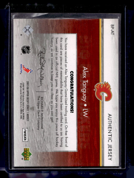 2007-08 Upper Deck - Big Playmakers Jersey - Alex Tanguay #BP-AT /50