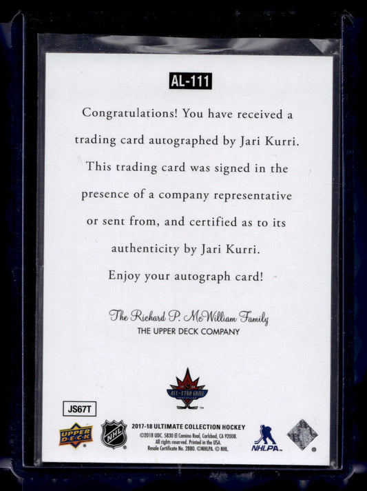 2017-18 Upper Deck Ultimate Collection - Ultimate Legends - Jari Kurri #AL-111