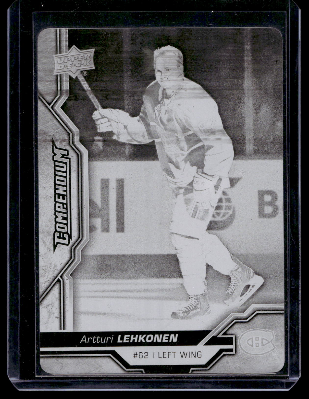 2018-19 Upper Deck Compendium - Printing Plate Black - Artturi Lehkonen #628 1of1