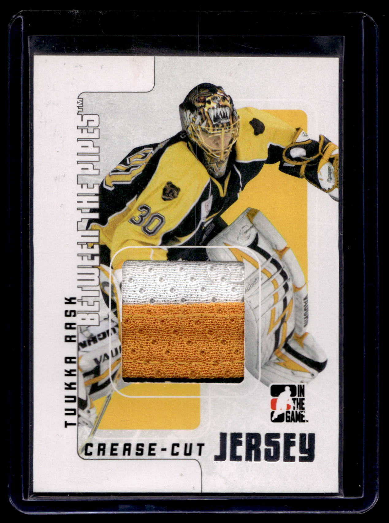 2007-08 In the Game Between the Pipes - Crease-Cut Jersey - Tuukka Rask #CCJ-25 RY