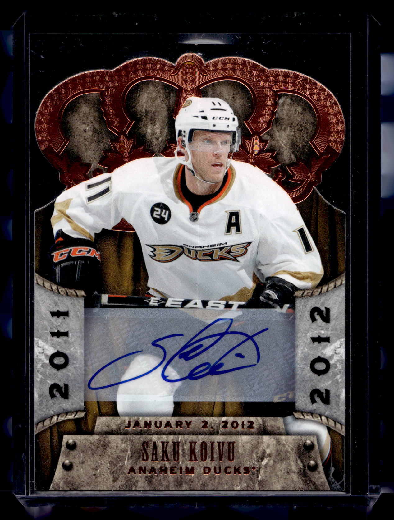 2011-12 Panini Crown Royale Premiere Date Signatures - Saku Koivu #4 /99