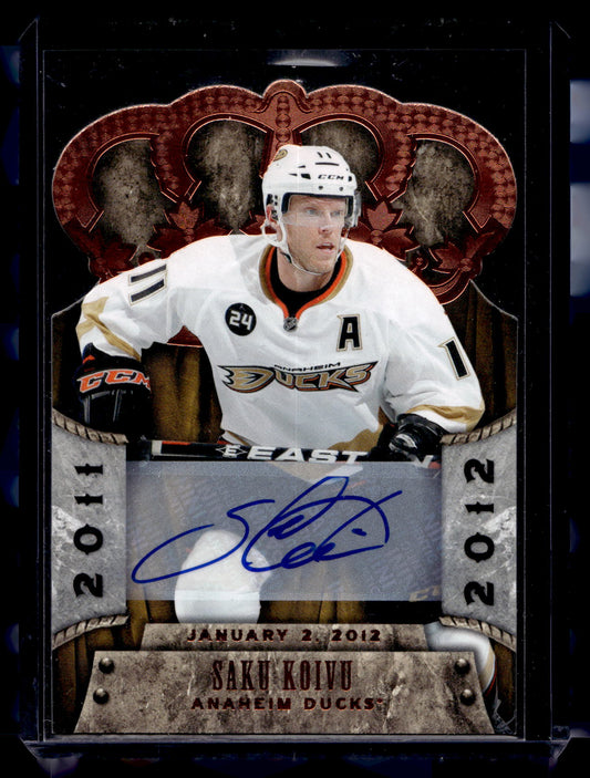 2011-12 Panini Crown Royale Premiere Date Signatures - Saku Koivu #4 /99