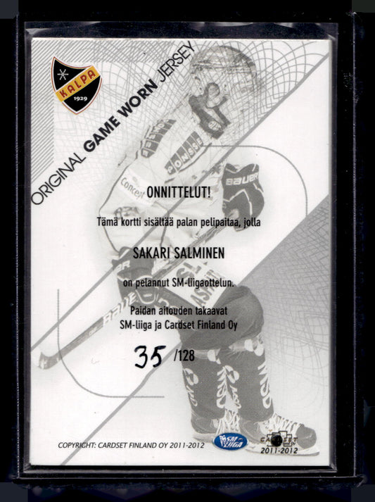 2011-12 Cardset Game Worn Jersey - Sakari Salminen /128