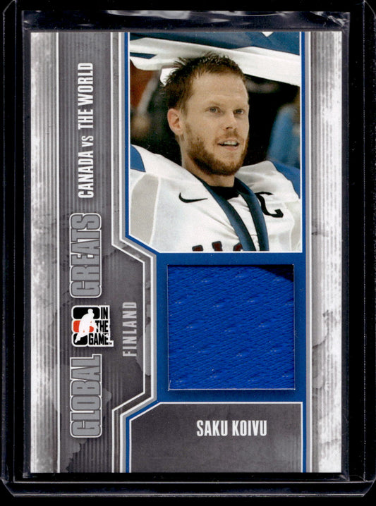 2011-12 In the Game Canada VS the World - Global Greats Materials - Silver - Saku Koivu #GG-14