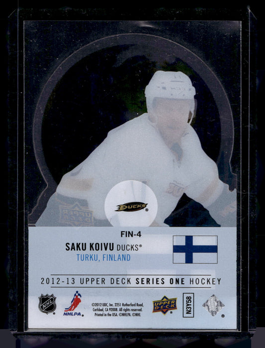 2012-13 Upper Deck - Clear Cut Pride Finland - Saku Koivu #FIN-4 /100