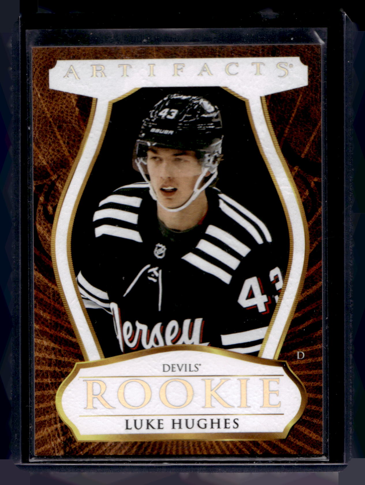 2023-24 Upper Deck Artifacts - Leather - Rookies - Luke Hughes #192 RC