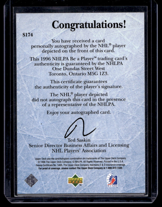 1995-96 Upper Deck Be a Player - Autographs - Saku Koivu #S174