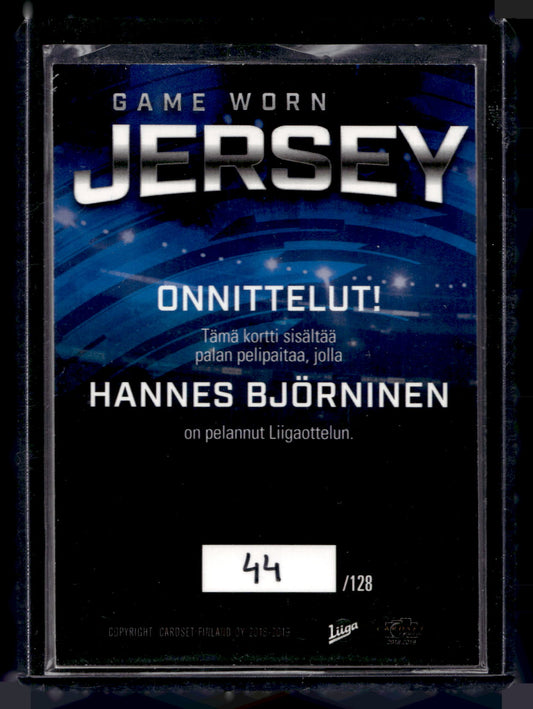 2018-19 Cardset - Game Worn Jersey - Hannes Björninen /128