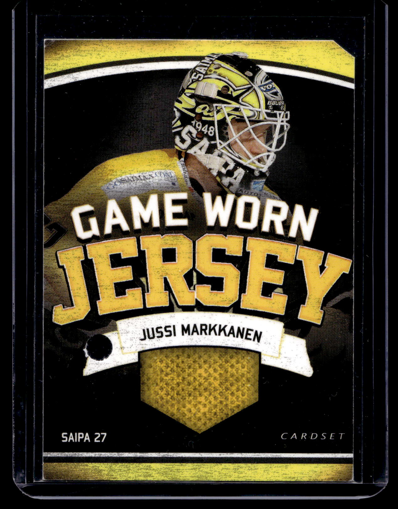 2013-14 Cardset - Game Worn Jersey - Jussi Markkanen /128