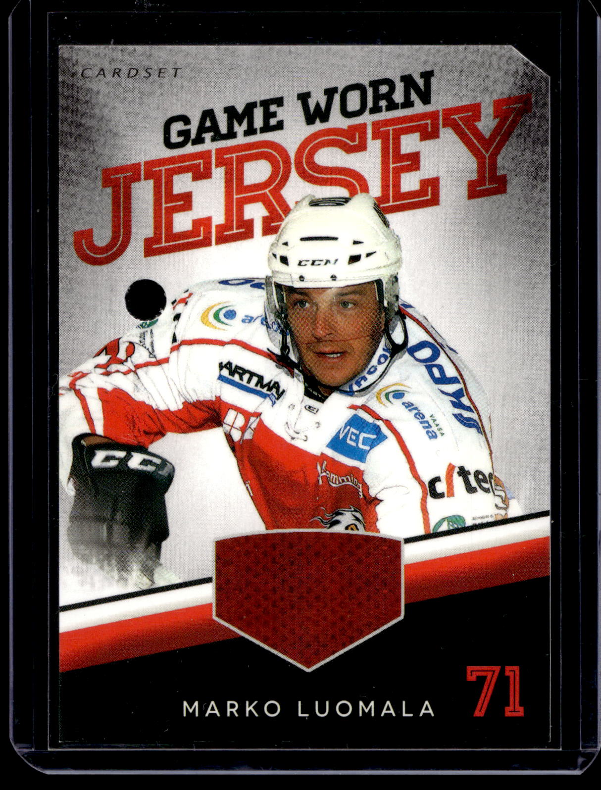 2014-15 Cardset - Game Worn Jersey - Marko Luomala /128