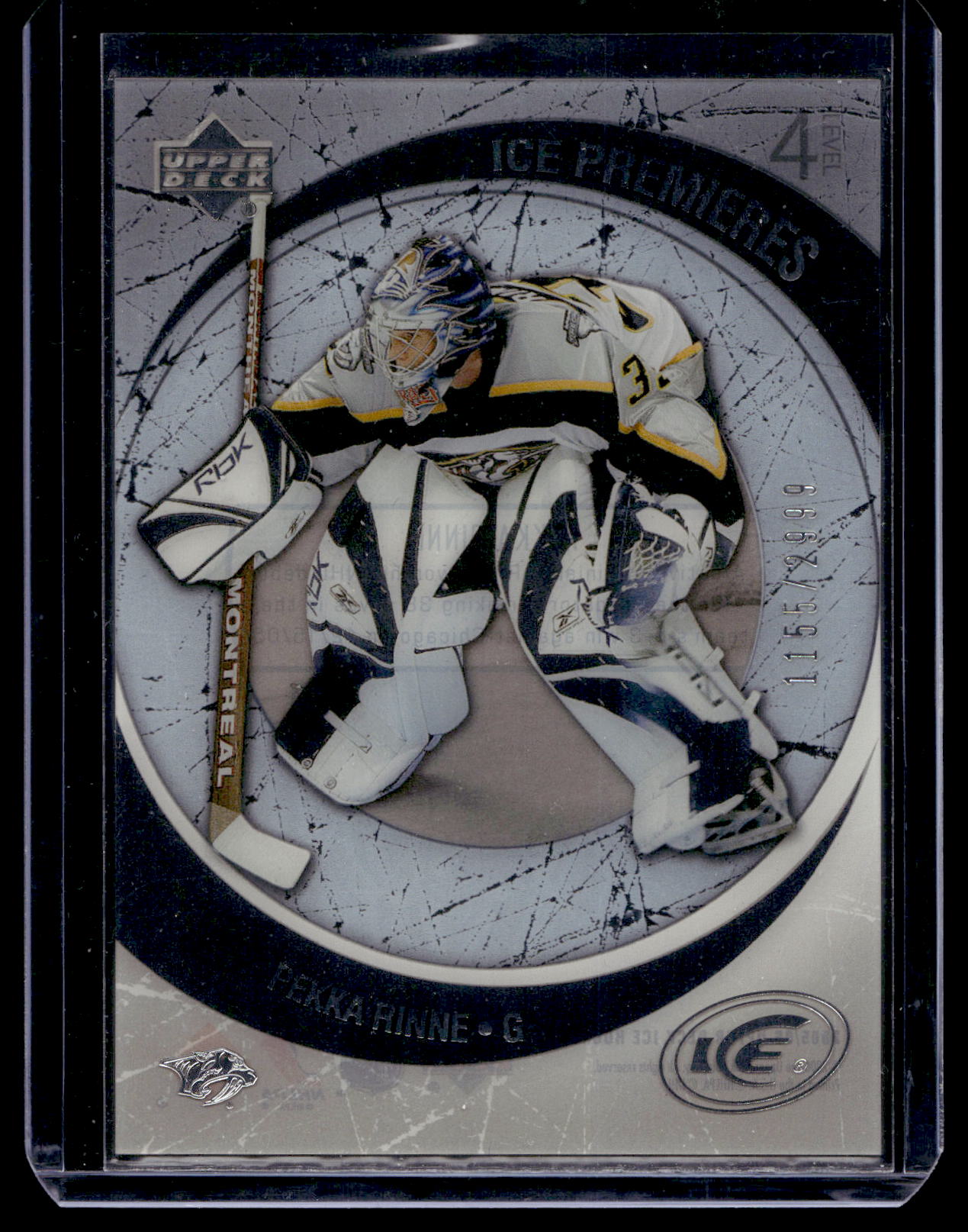 2005-06 Upper Deck Ice - Ice Premieres - Pekka Rinne #251 /2999 RC