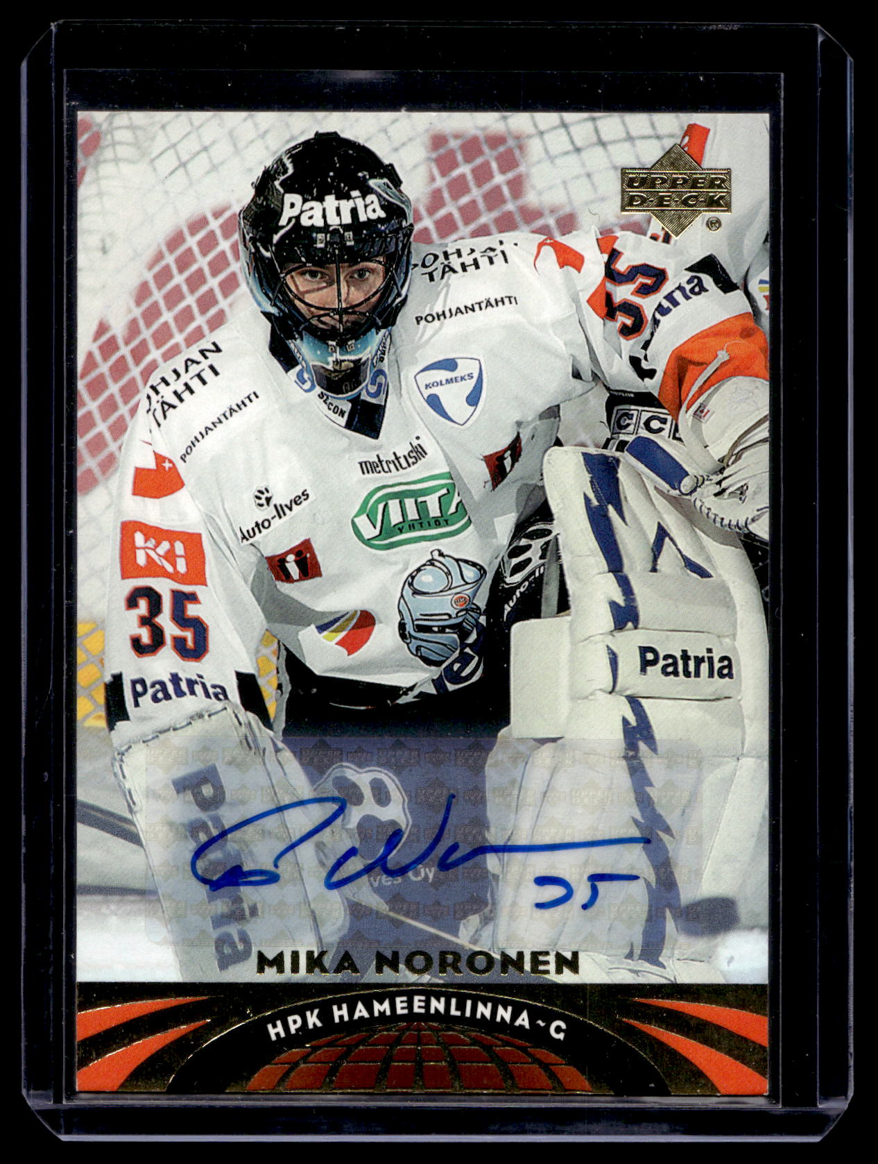 2004-05 Upper Deck All-World Edition - Autographs - Mika Noronen #15