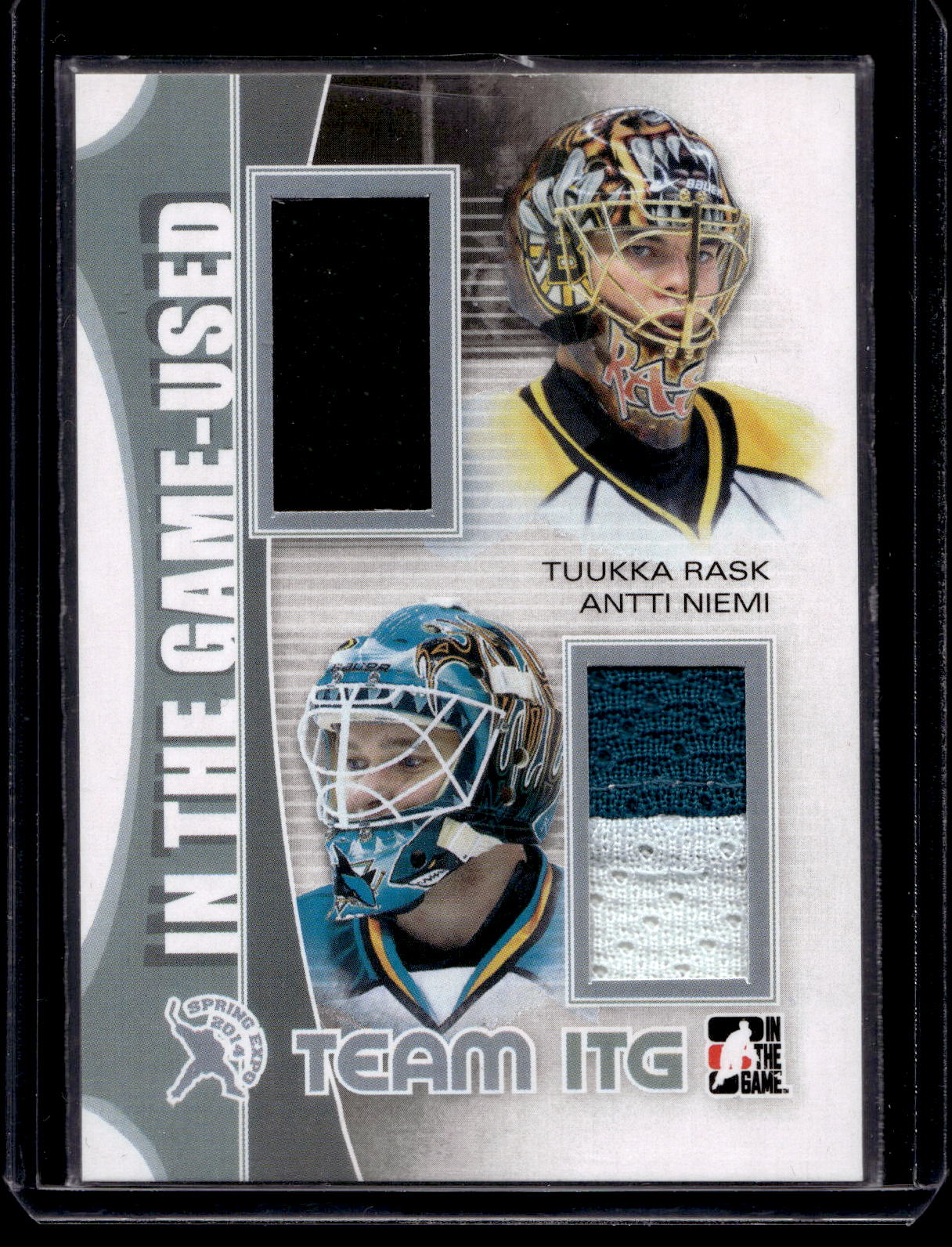 2013-14 In the Game-Used - Spring Expo Team ITG Redemption - Silver - Tuukka Rask / Antti Niemi #TIR-04