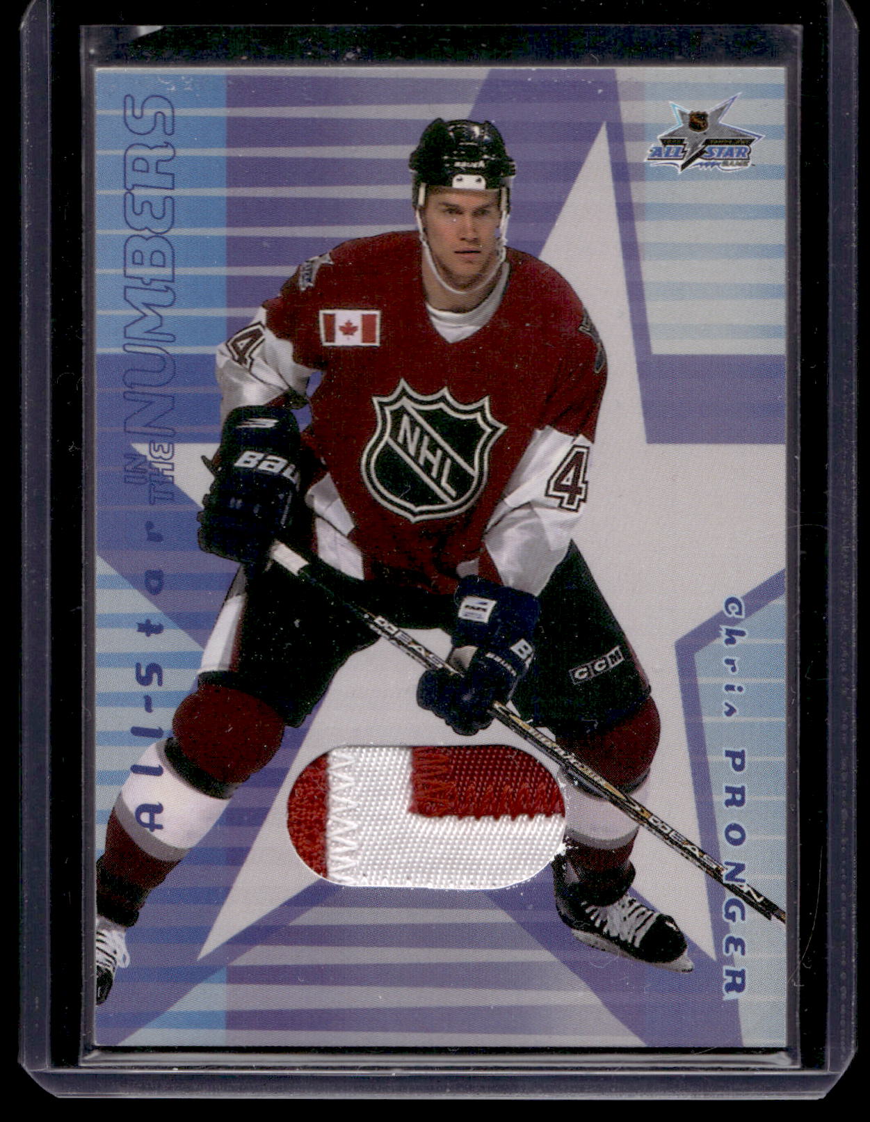 2001-02 In the Game Be A Player Memorabilia - All-Star in the Numbers - Chris Pronger #ASN-43 PR10