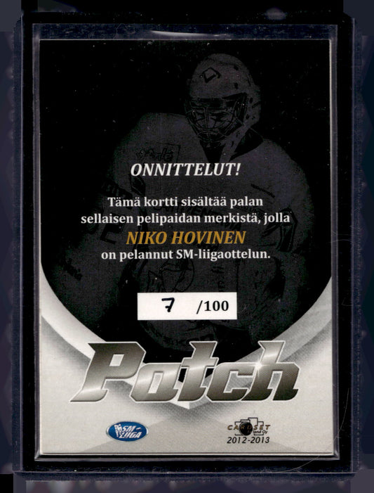 2012-13 Cardset - Patch - Niko Hovinen /100