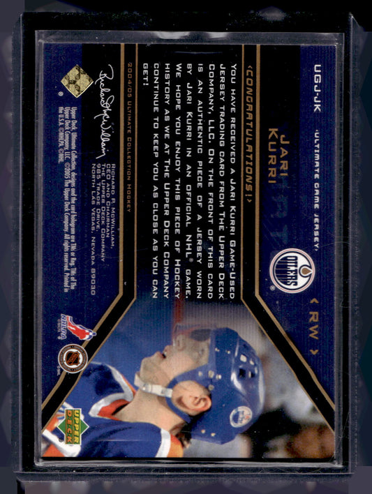 2004-05 Upper Deck Ultimate Collection - Ultimate Game Jersey - Limited - Jari Kurri #UGJ-JK /75