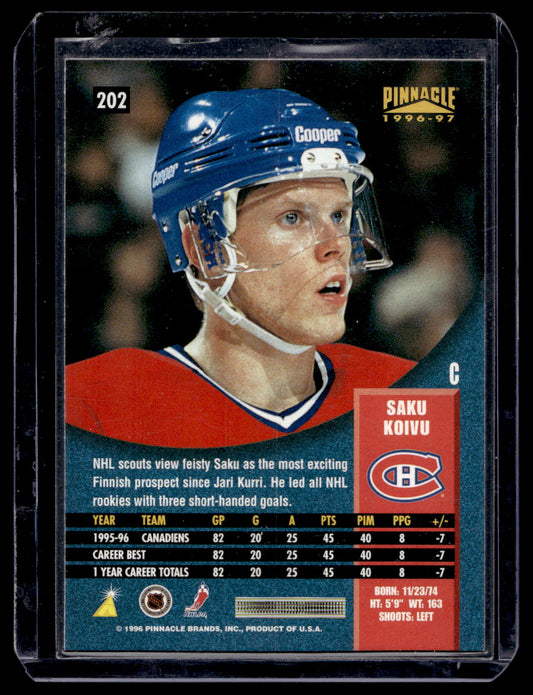 1996-97 Pinnacle - Artist's Proof - Saku Koivu #202