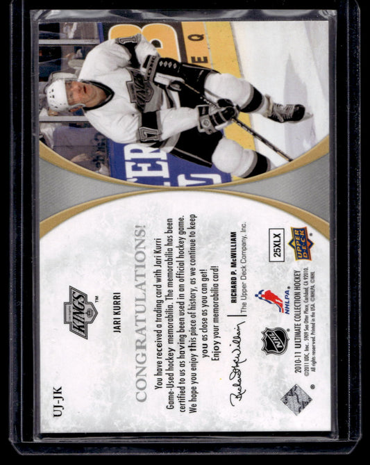2010-11 Upper Deck Ultimate Collection - Ultimate Jerseys - Jari Kurri #UJ-JK /100