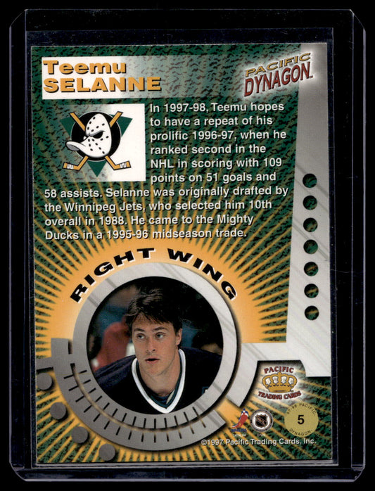 1997-98 Pacific Dynagon - Ice Blue - Teemu Selanne #5