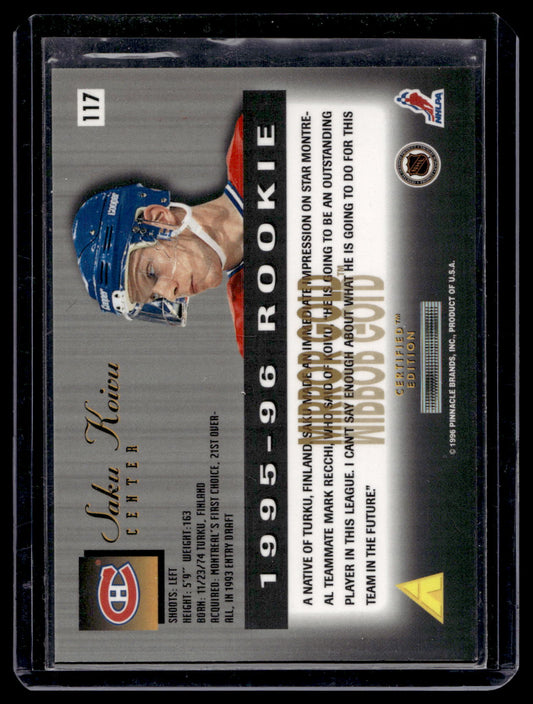 1995-96 Select Certified Edition - Mirror Gold - Saku Koivu #117