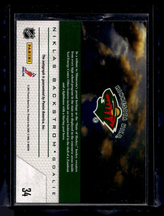 2011-12 Panini Pinnacle - Game Night - Signatures - Niklas Backstrom #34