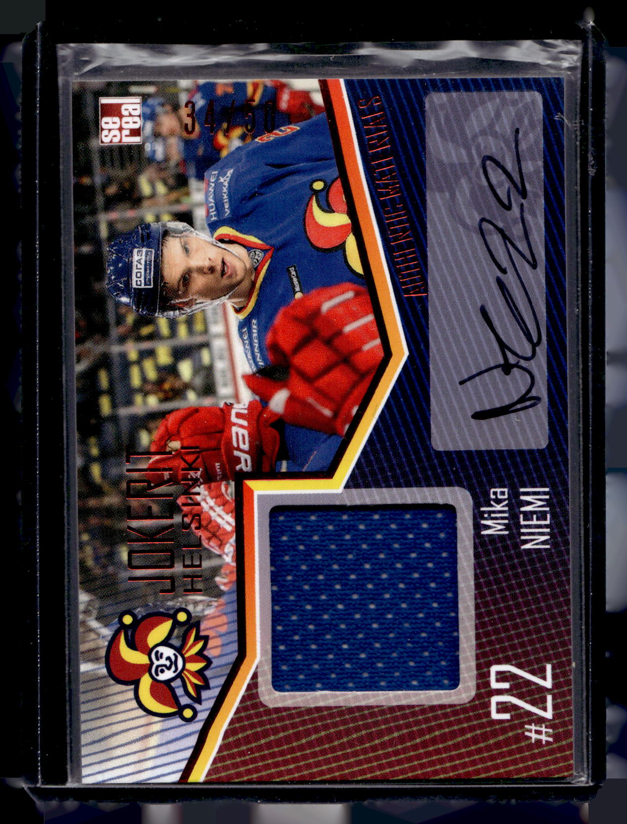 2016-17 Sereal Jokerit Authentic Jersey & Autograph - Mika Niemi #JOK-JER-A20 /50