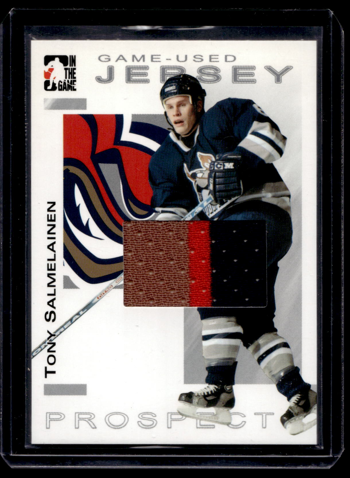 2004-05 In the Game Heroes and Prospects - Game-Used Jersey - Silver - Tony Salmelainen #GUJ-32 /90