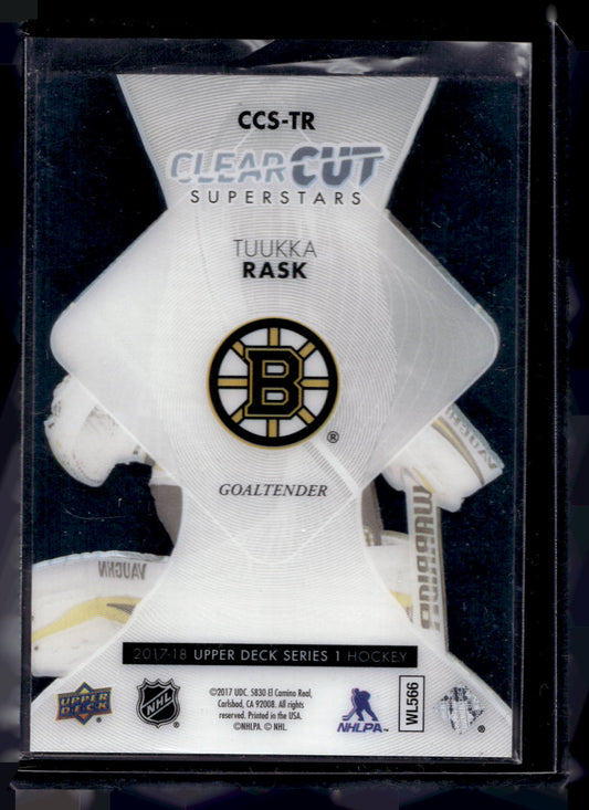 2017-18 Upper Deck - Clear Cut Superstars - Tuukka Rask #CCS-TR