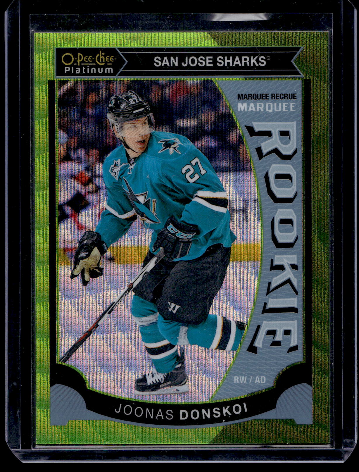 2015-16 Upper Deck O-Pee-Chee Platinum - Marquee Rookies - Emerald Surge - Joonas Donskoi #M16 /10 RY