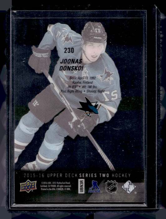 2015-16 Upper Deck - Young Guns Acetate - Joonas Donskoi #230 RC