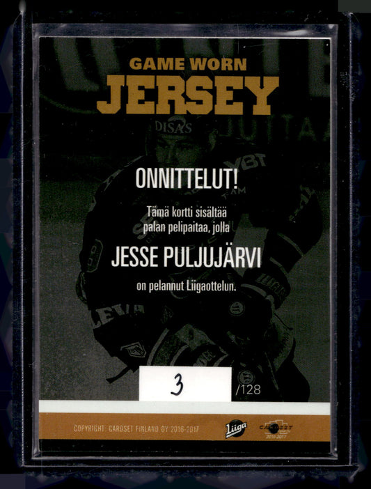 2016-17 Cardset - Game Worn Jersey - Jesse Puljujarvi /128