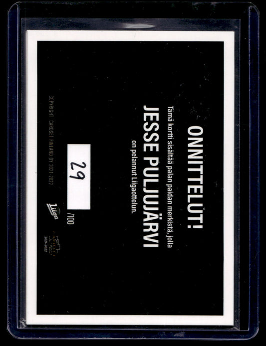 2021-22 Cardset - Patch - Jesse Puljujarvi /100