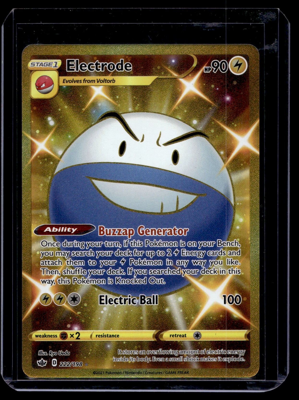 2021 Pokemon Sword & Shield - Chilling Reign - Secret Rare - Electrode #222