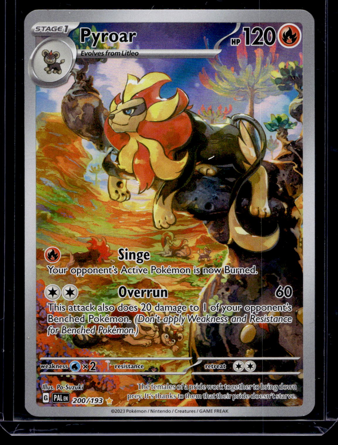 2023 Pokemon Scarlet & Violet - Paldea Evolved - Illustration Rare - Pyroar #200